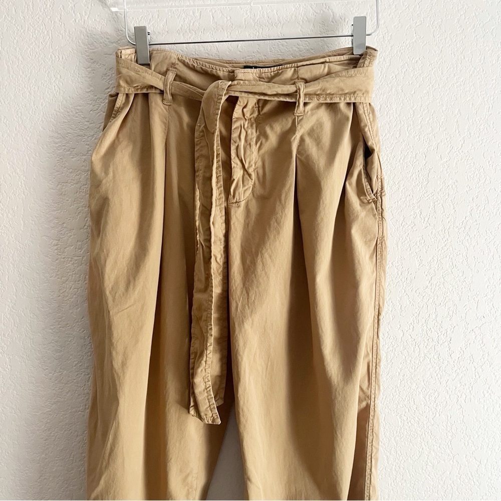 RALPH LAUREN Tan High Rise Tapered Chino With Belt Size 4 - Picture 4 of 11